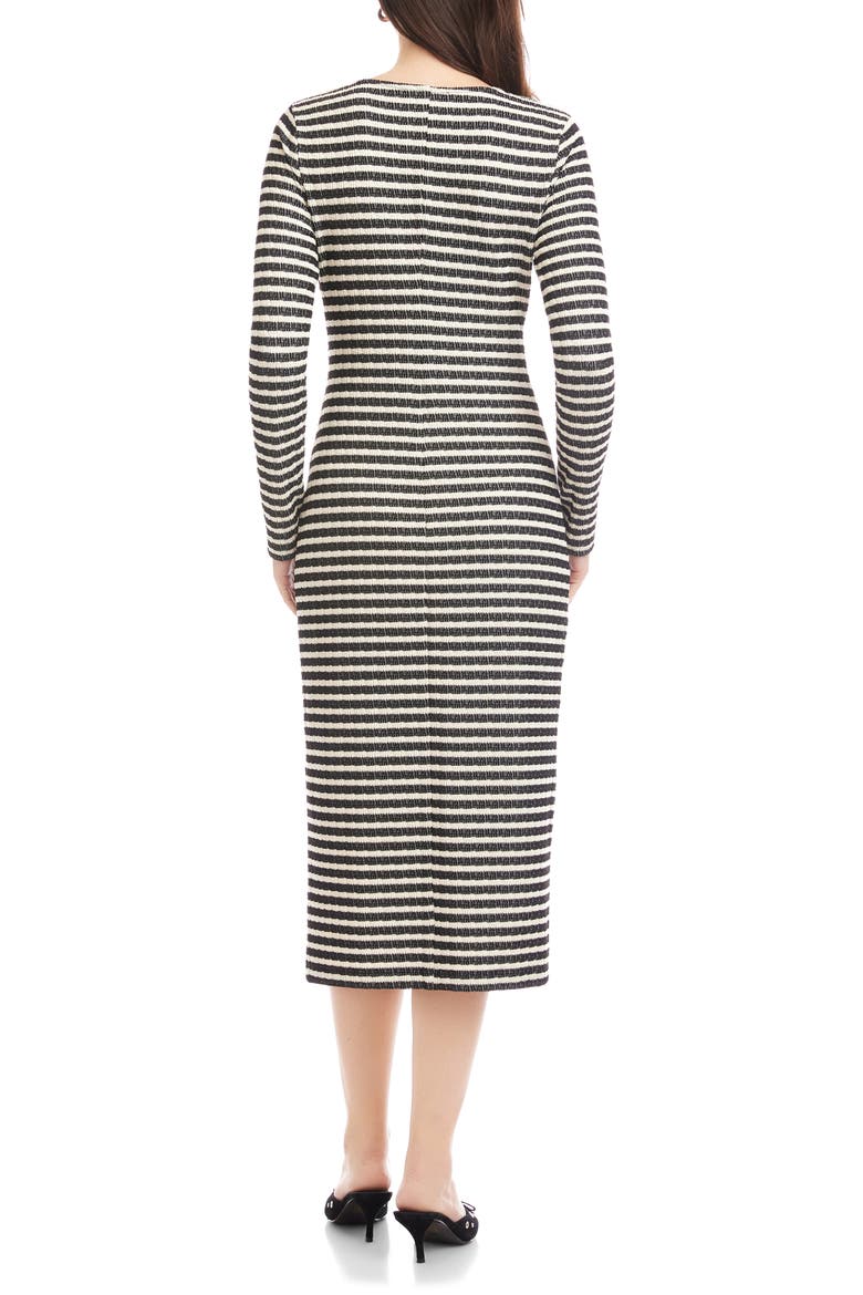 Tyler Side Twist Long Sleeve Midi Dress, Alternate, color, STRIPE