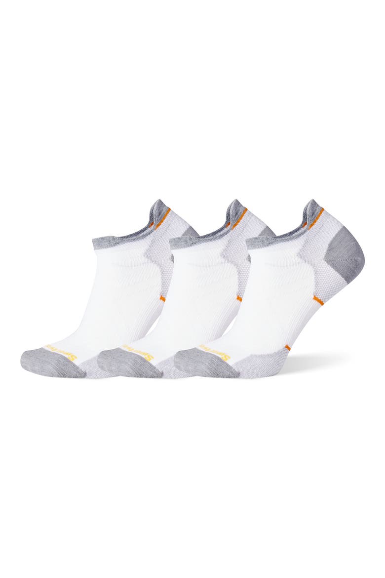 Run 3-Pack Zero Cushion Ankle Socks, Main, color, WHITE