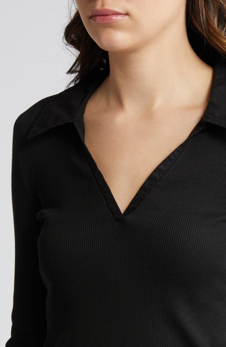 Nation LTD Hollace Three-Quarter Sleeve Johnny Collar Polo, Alternate, color, 