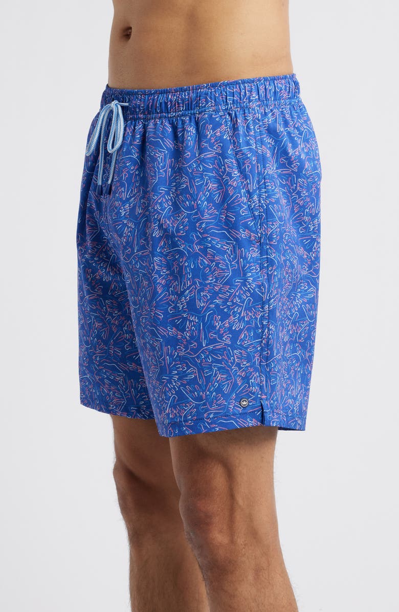Peter Millar Polly Want Swim Trunks, Alternate, color, Tide