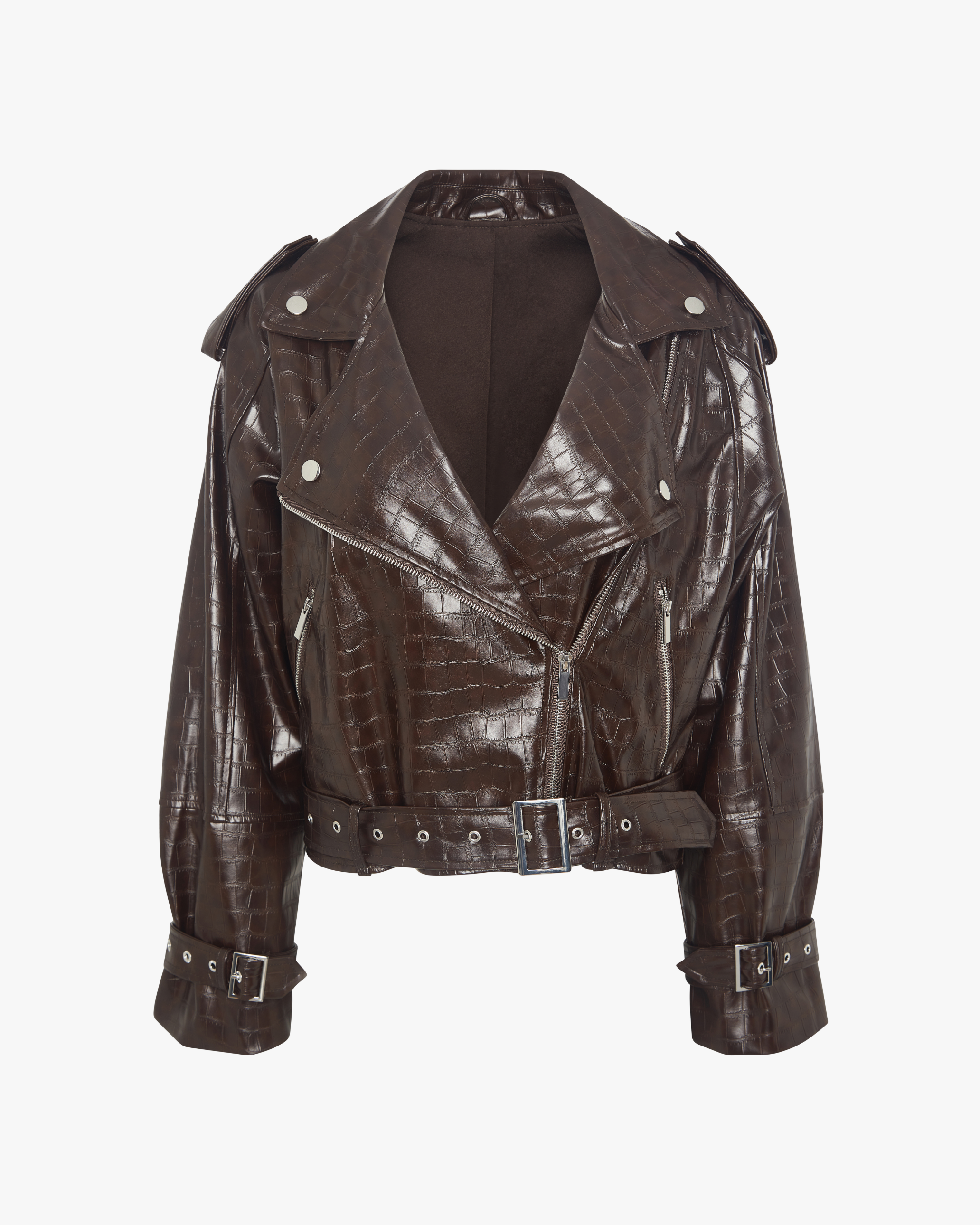 Cropped Moto Jacket - image 2