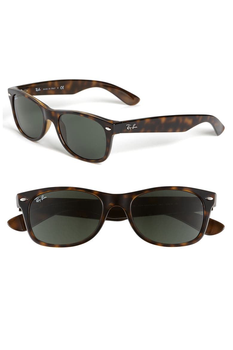 New Wayfarer 52mm Sunglasses, Main, color, DARK TORTOISE