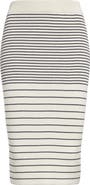 ATM Anthony Thomas Melillo Stripe Cotton & Silk Knit Midi Skirt