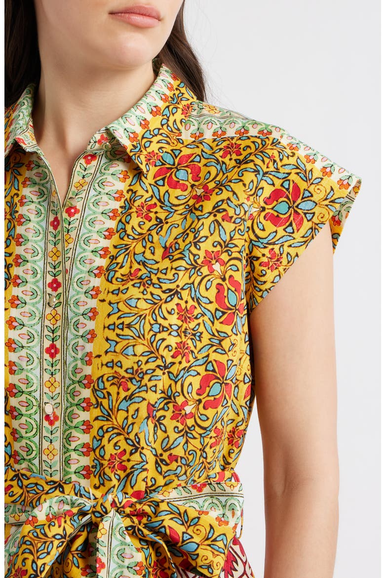 Fran Baroque Print Tie Waist Shirtdress, Alternate, color, BAROQUE PRINT