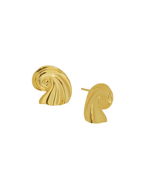 Waterproof Wave Stud Earrings