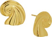 Ottoman Hands Waterproof Wave Stud Earrings