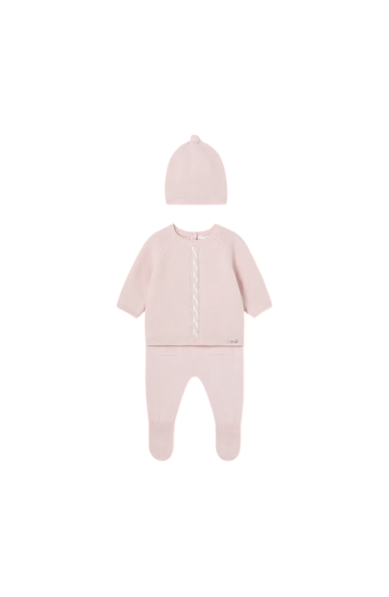 Mayoral 3 Piece Knit Set, Main, color, Pink