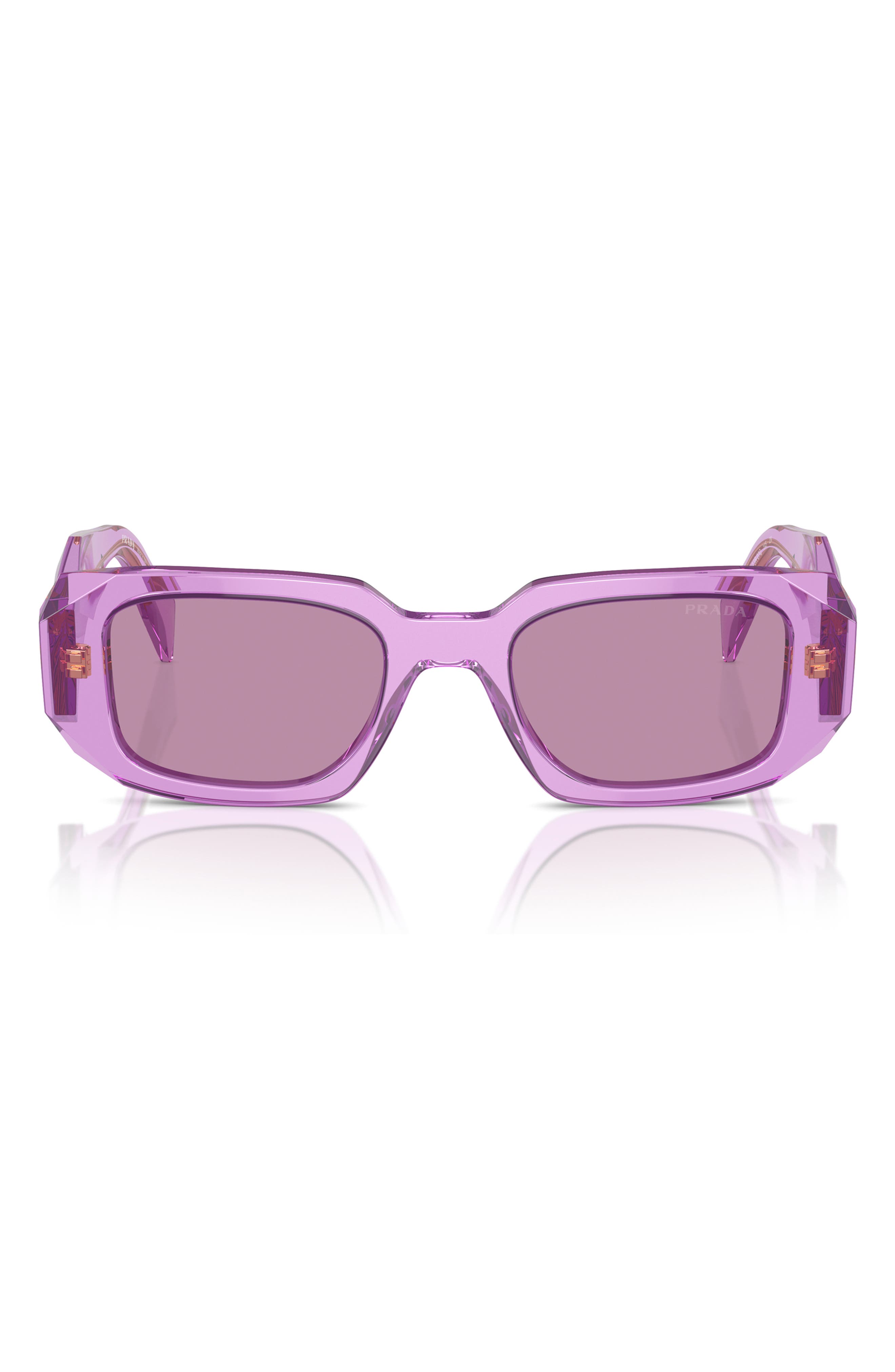 Prada 49mm Small Rectangular Sunglasses