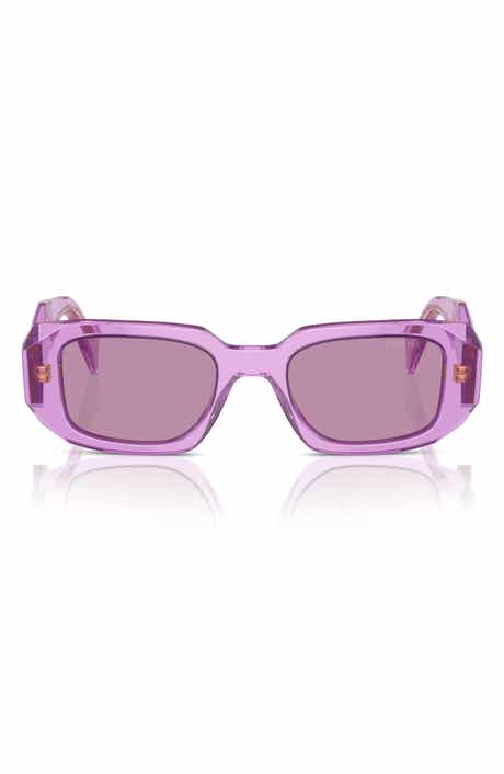 Prada 49mm Small Rectangular Sunglasses