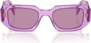 Prada 49mm Small Rectangular Sunglasses