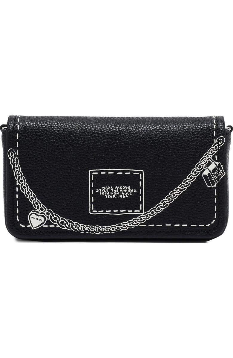 Marc Jacobs The Mini Leather Crossbody Bag, Alternate, color, Black Multi