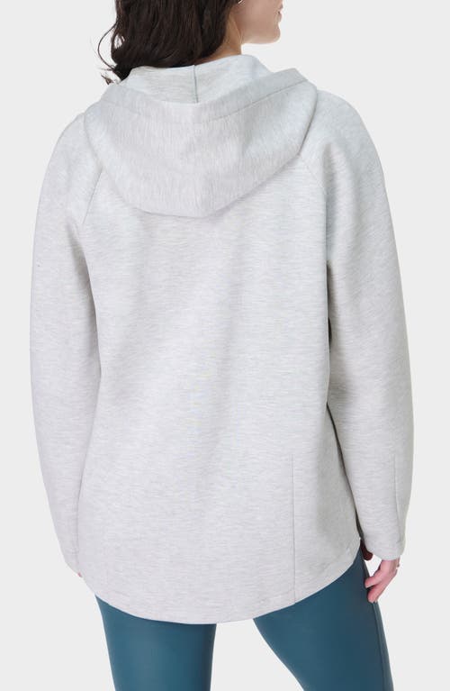 Sweaty Betty Wind Down Zip Hoodie In Ice Grey Marl