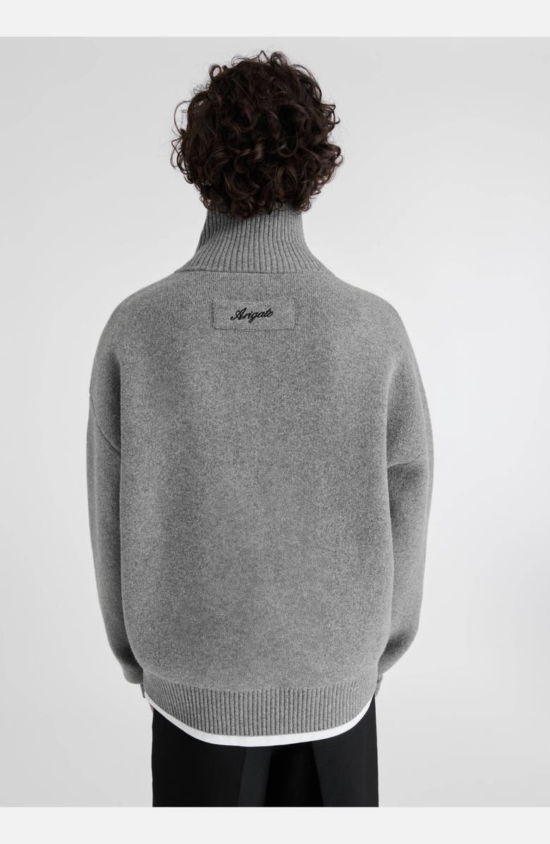 Axel Arigato Core Zip-Up Sweater, Alternate, color, Grey Melange