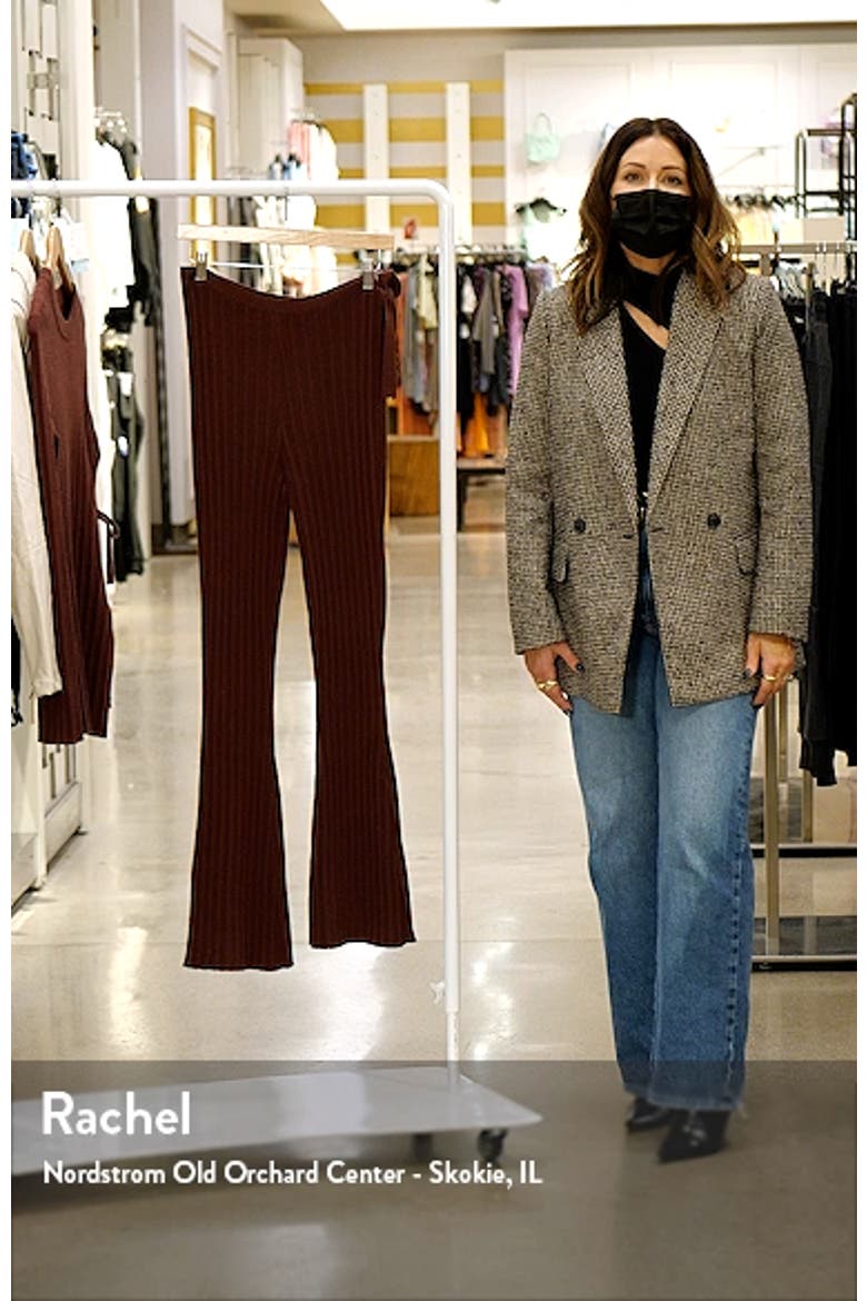 Ribbed Side-Tie Knit Pants video