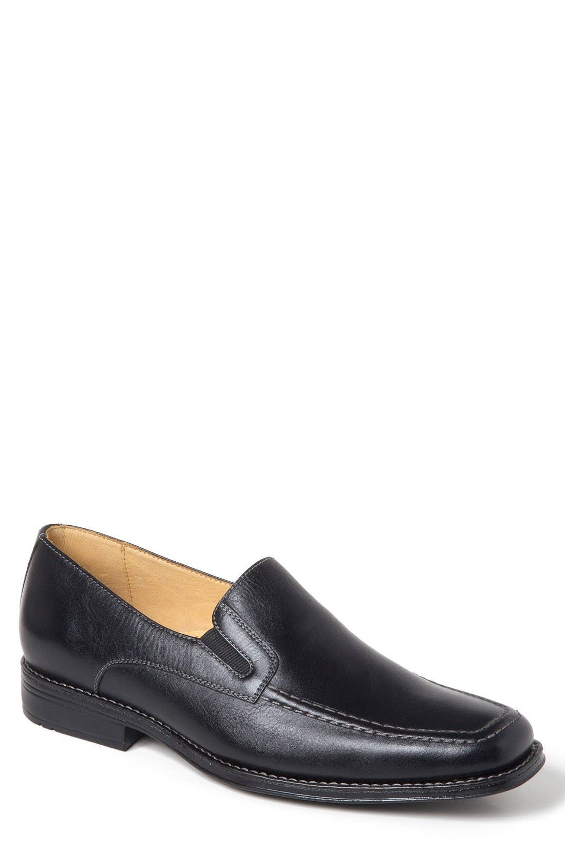 Marc Venetian Loafer, Main, color, BLACK LEATHER