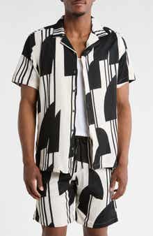 T.R. PREMIUM Abstract Print Camp Shirt