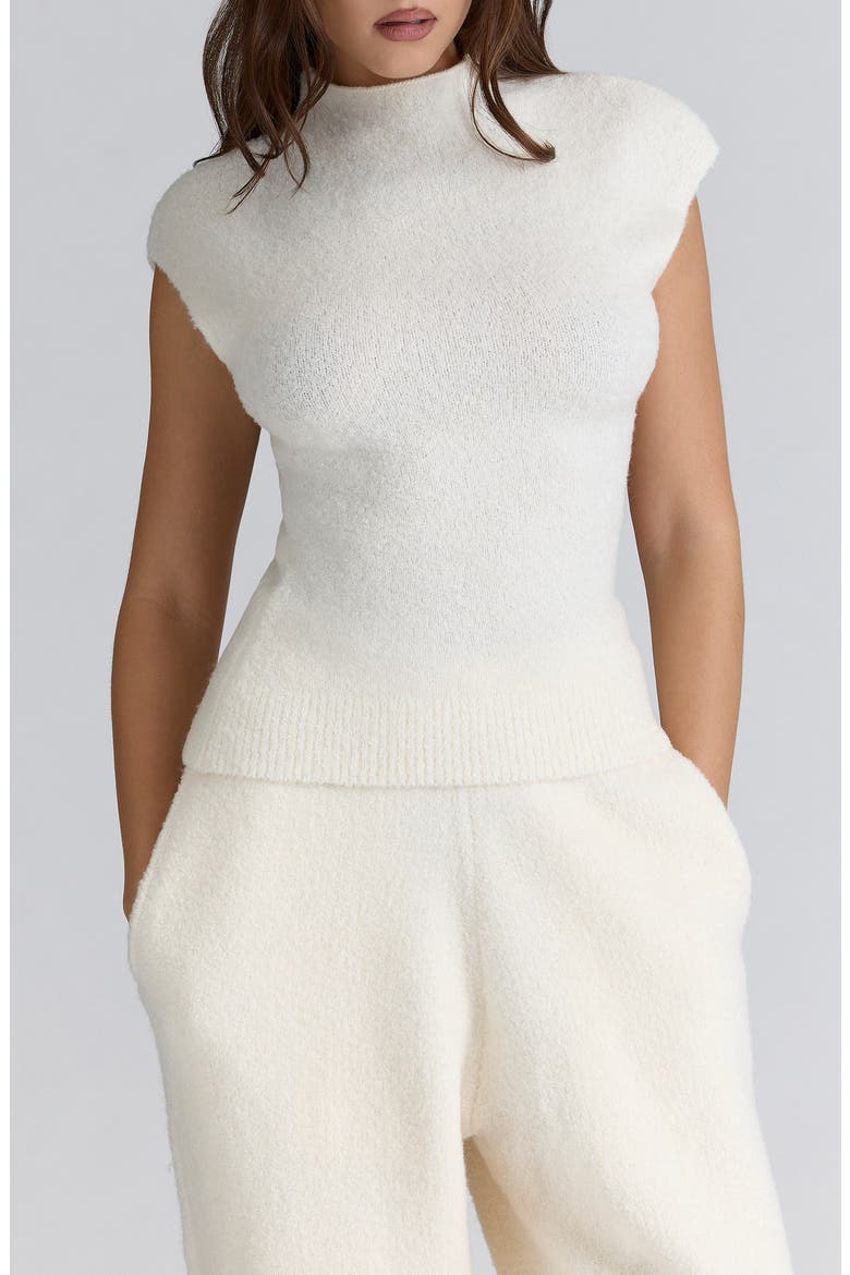 Caia Fluffy Knit Top, Main, color, IVORY
