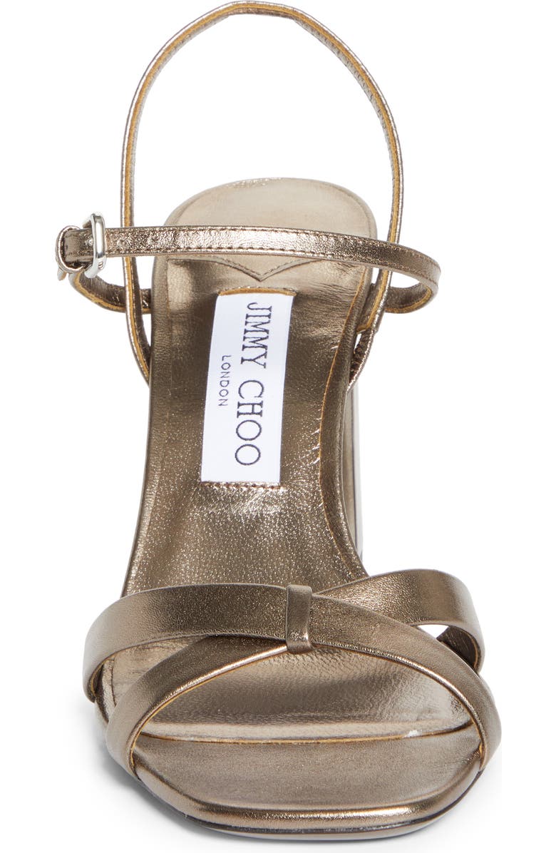 Jimmy Choo Elsy Block Heel Sandal, Alternate, color, Pewter