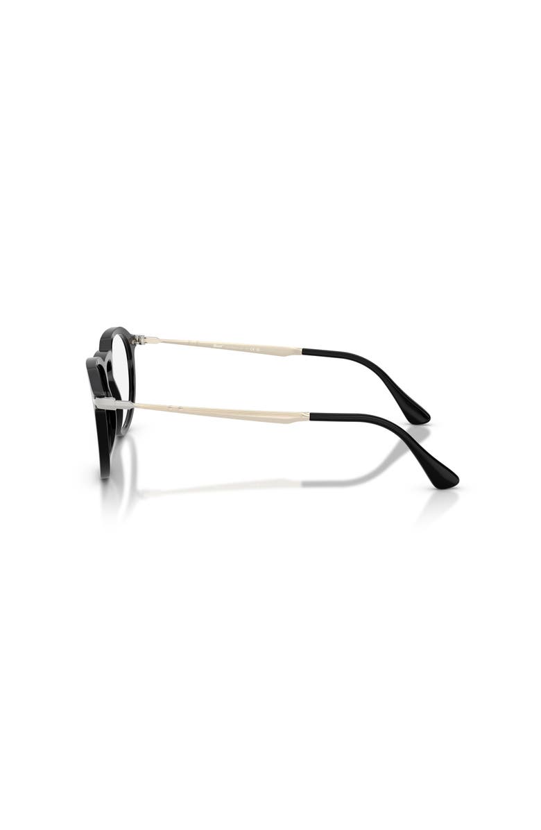 Persol 49mm Rectangle optical glasses, Alternate, color, Black