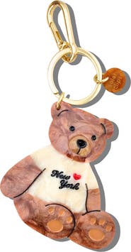 Solar Eclipse New York Teddy Bear Key Chain