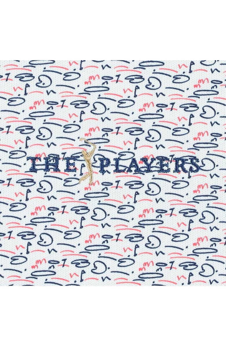 FOOTJOY Men's FootJoy White THE PLAYERS Golf Course Doodle Stretch Pique Polo, Alternate, color, White