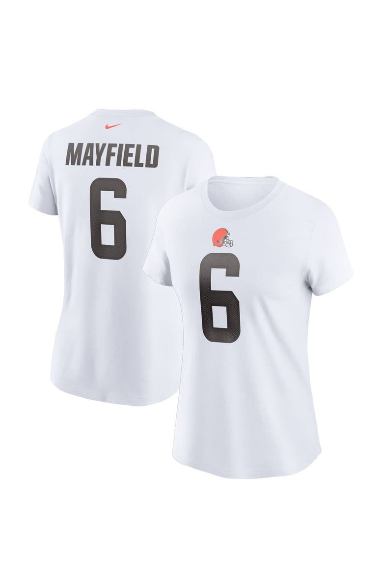Nike Women's Nike Baker Mayfield White Cleveland Browns Name & Number T-Shirt, Main, color,