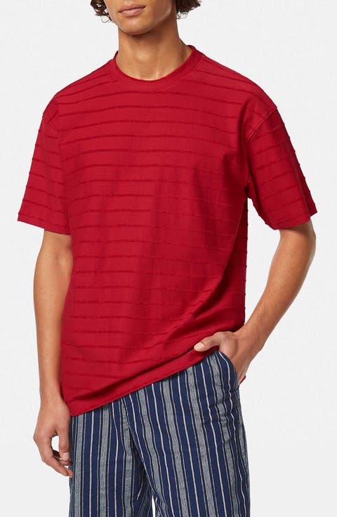 Relaxed Fit Striped Cotton T-Shirt
