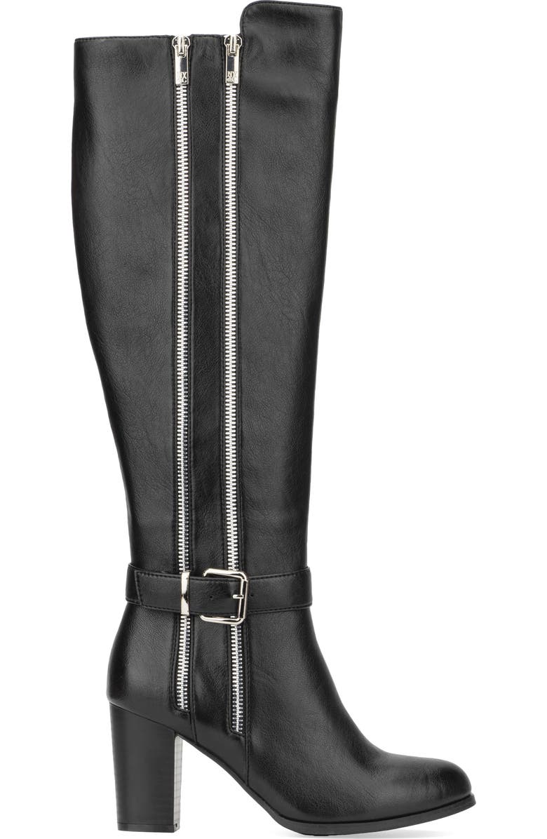NEW YORK AND COMPANY Andrina Faux Leather Zip Tall Boot, Alternate, color, Black