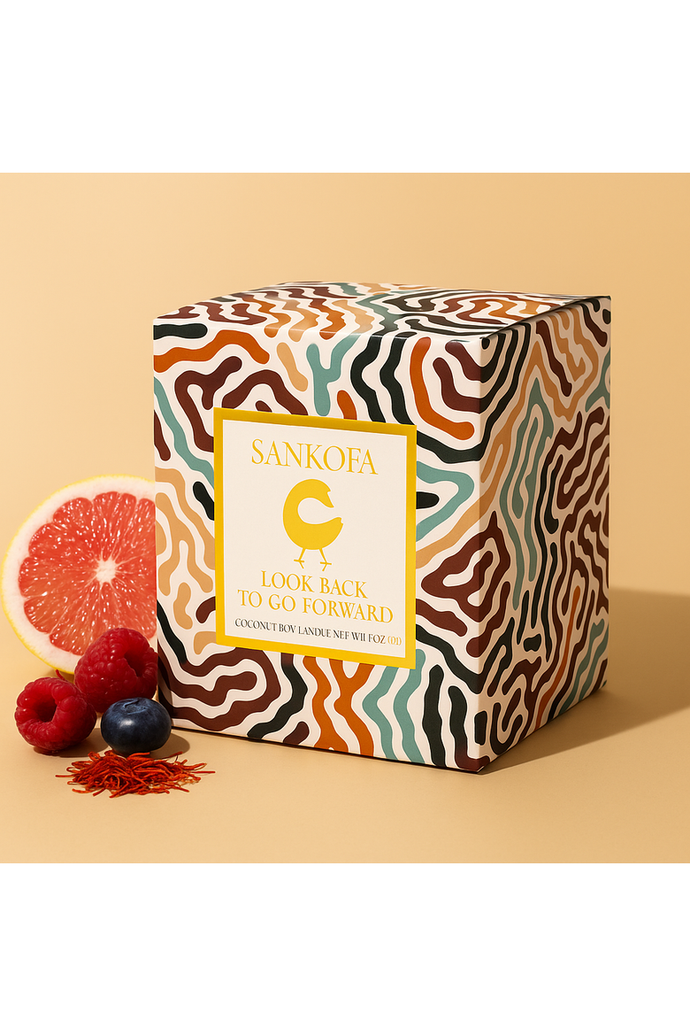 Sankofa Candle 11oz, Alternate, color, White