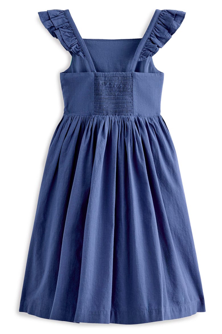 Kids' Annalisa Twirly Embroidered Dress, Alternate, color, DENIM BLUE EMBROIDERY