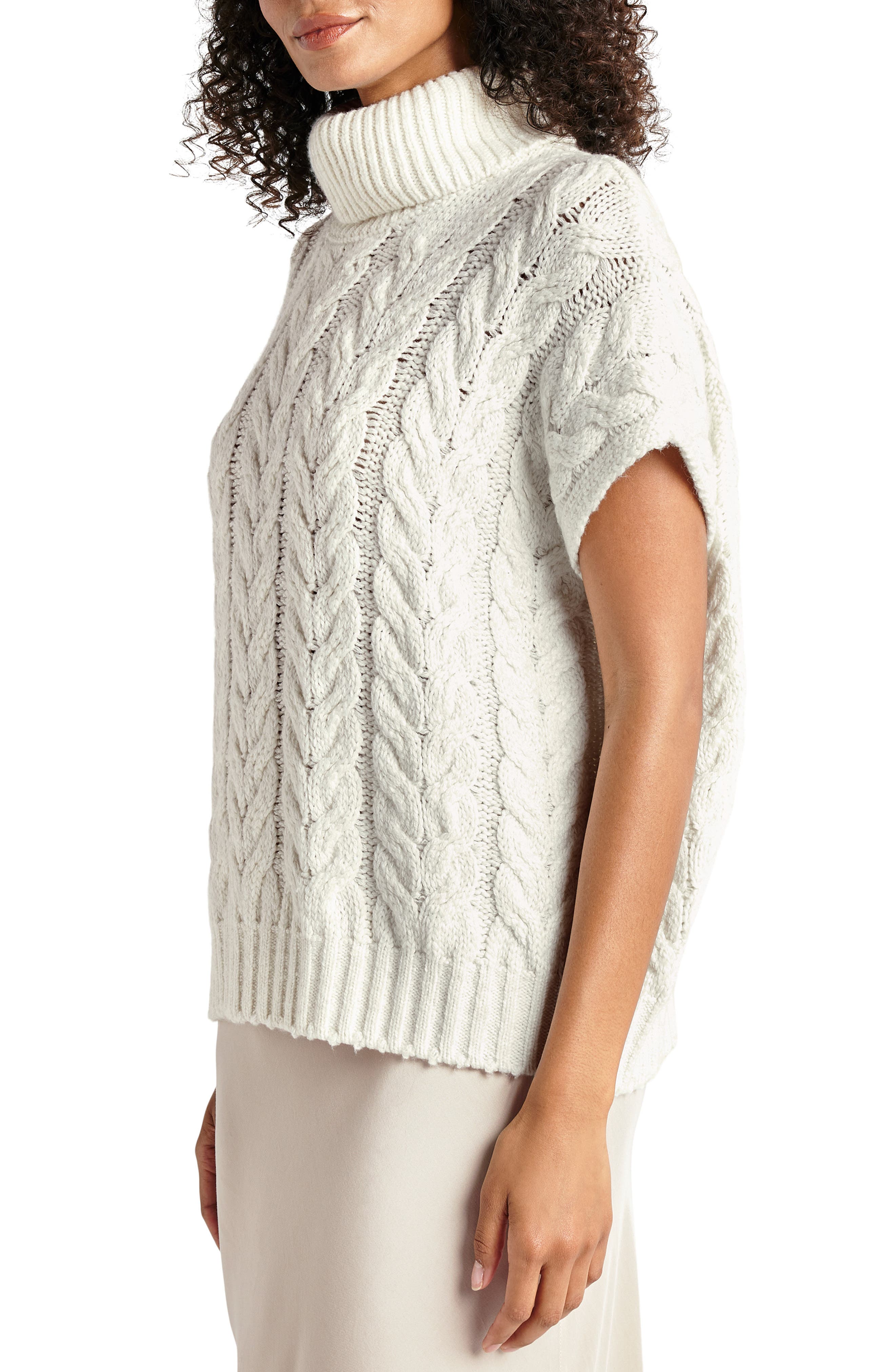 Splendid Abbott Short Sleeve Turtleneck Sweater (Women) | Nordstrom