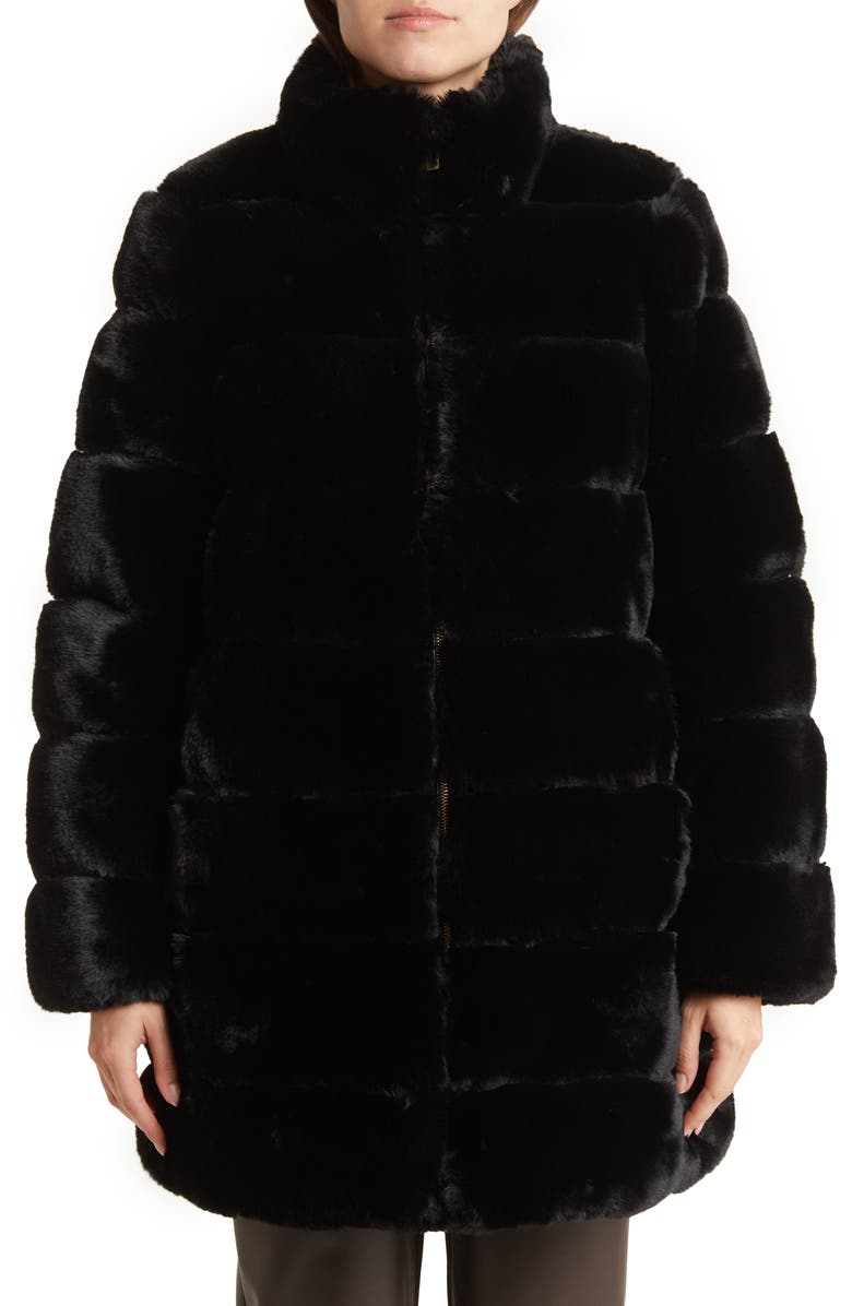 Via Spiga Reversible Faux Fur Puffer Jacket, Alternate, color,