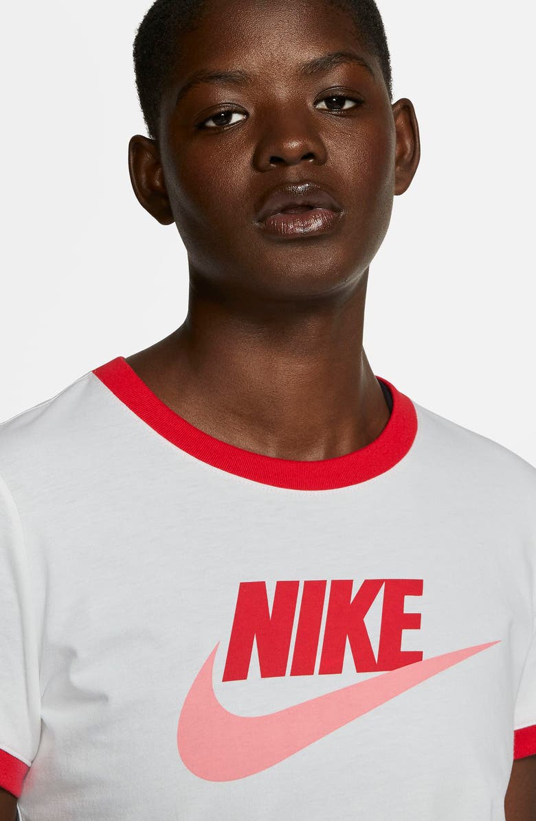 Nike Futura Logo Cotton Ringer Tee, Alternate, color,