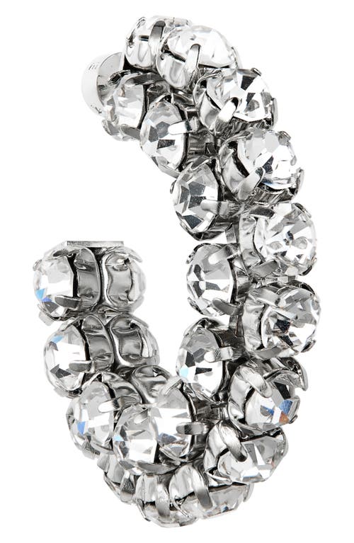 Area Small Crystal Hoop Earrings In Metallic