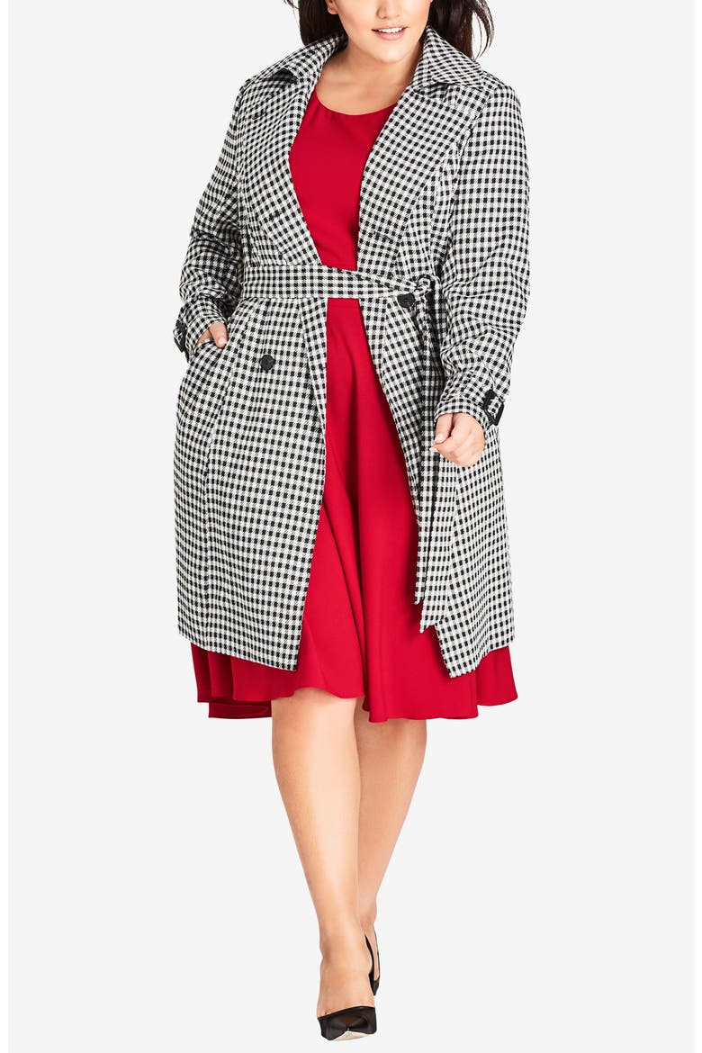 Sherlock Trench Coat, Alternate, color, BLACK