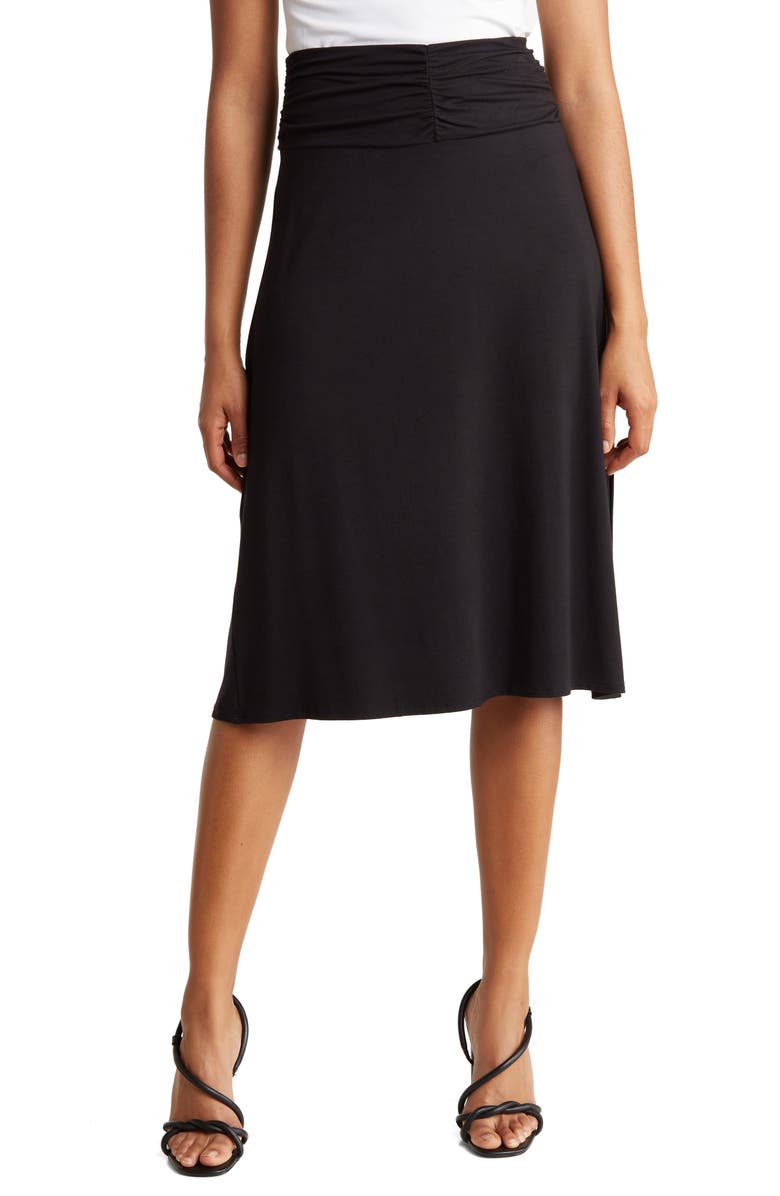 Laundry by Shelli Segal Ruched Waist Jersey Skirt, Main, color, 