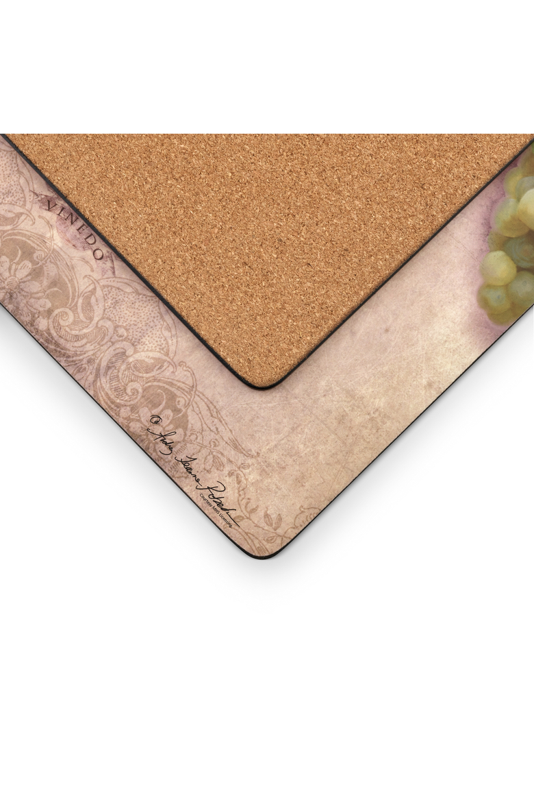 Tuscan Vineyard Set of 4 Cork Back Placemats, Alternate, color, Multi