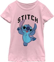 Lilo & Stitch Girl's Lilo & Stitch Jumping Stitch  Graphic T-Shirt
