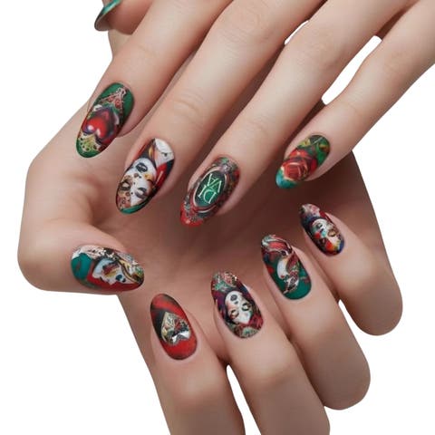2-Pack Nail Polish Strips Tattooed Hearts Set - 32ct