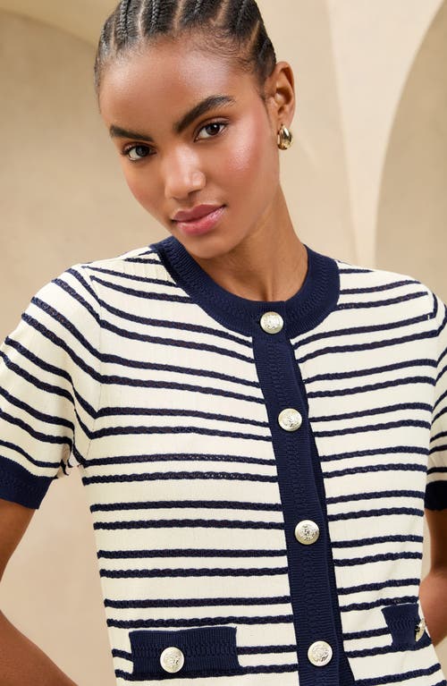 Lipsy Stripe Short Sleeve Cardigan