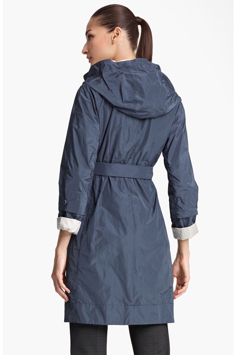 Long Hooded Reversible Coat, Alternate, color, DUSTY BLUE