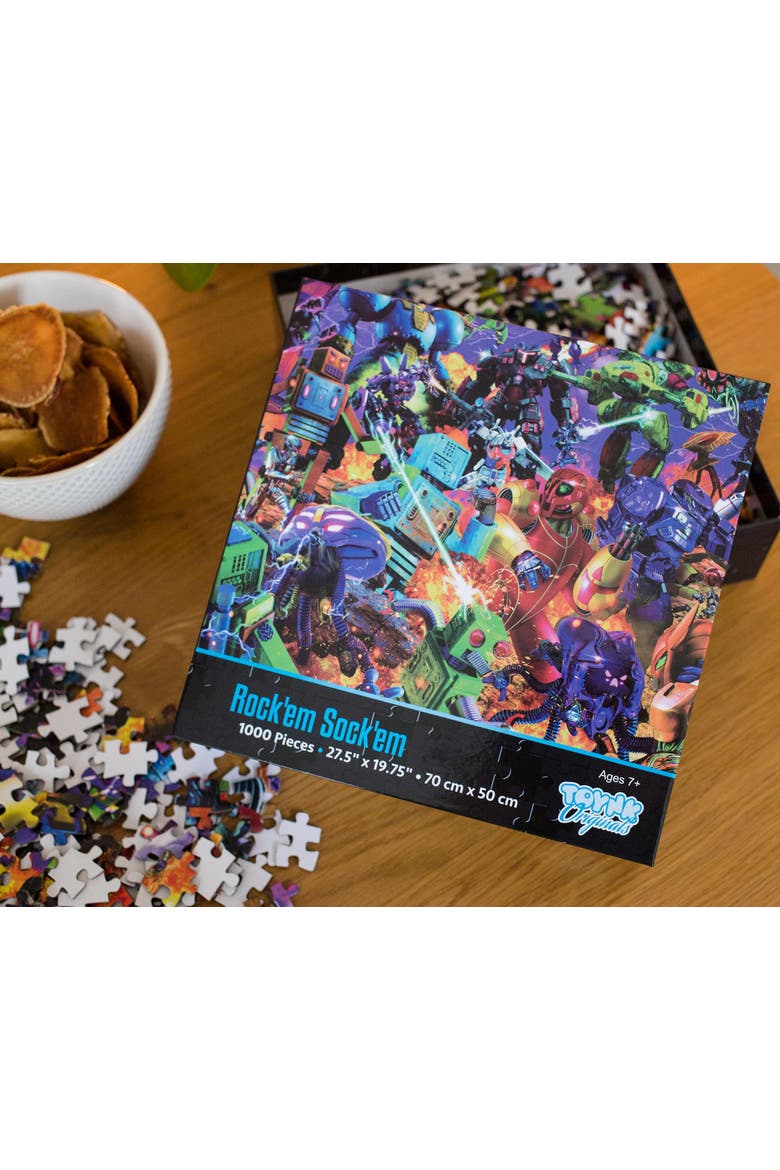 Rockem Sockem Mecha Robot Puzzle For Adults And Kids | 1000 Piece Jigsaw Puzzle, Alternate, color, Red