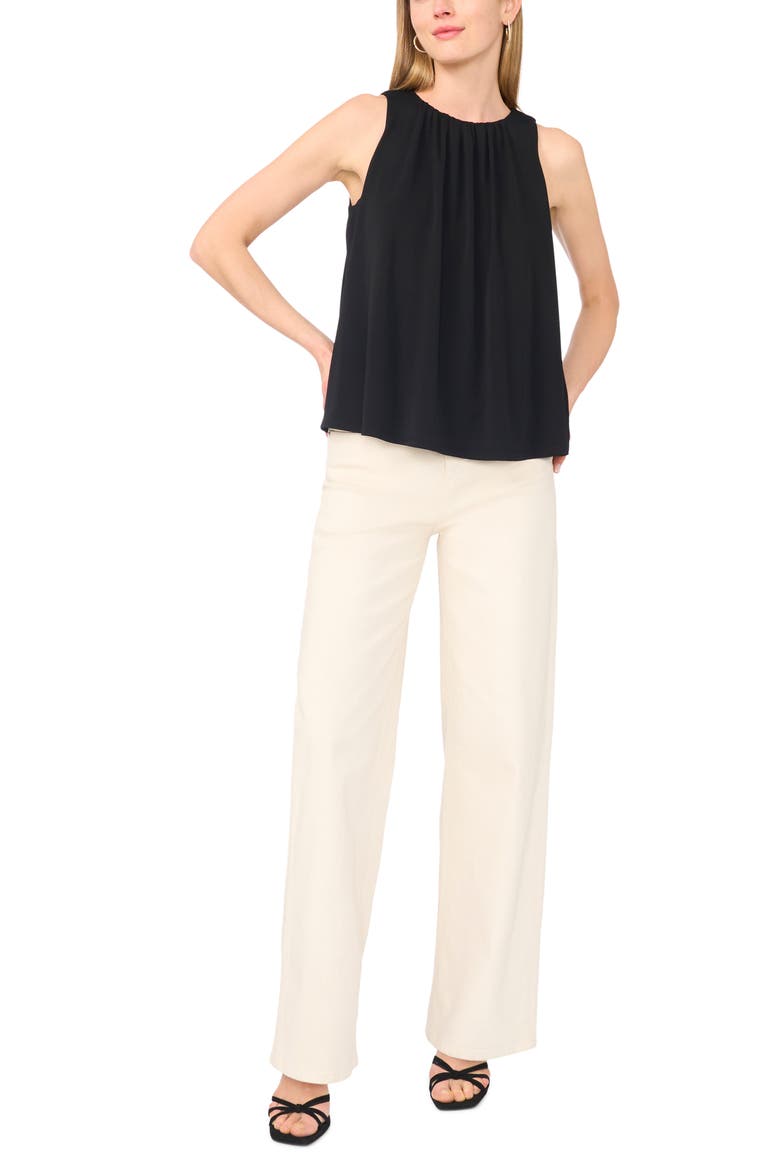 Ruched Halter Top, Alternate, color, RICH BLACK