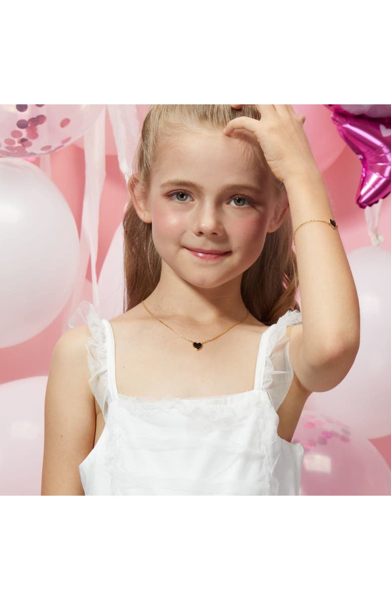 Anna Zuckerman Petit Love Necklace, Alternate, color, Black