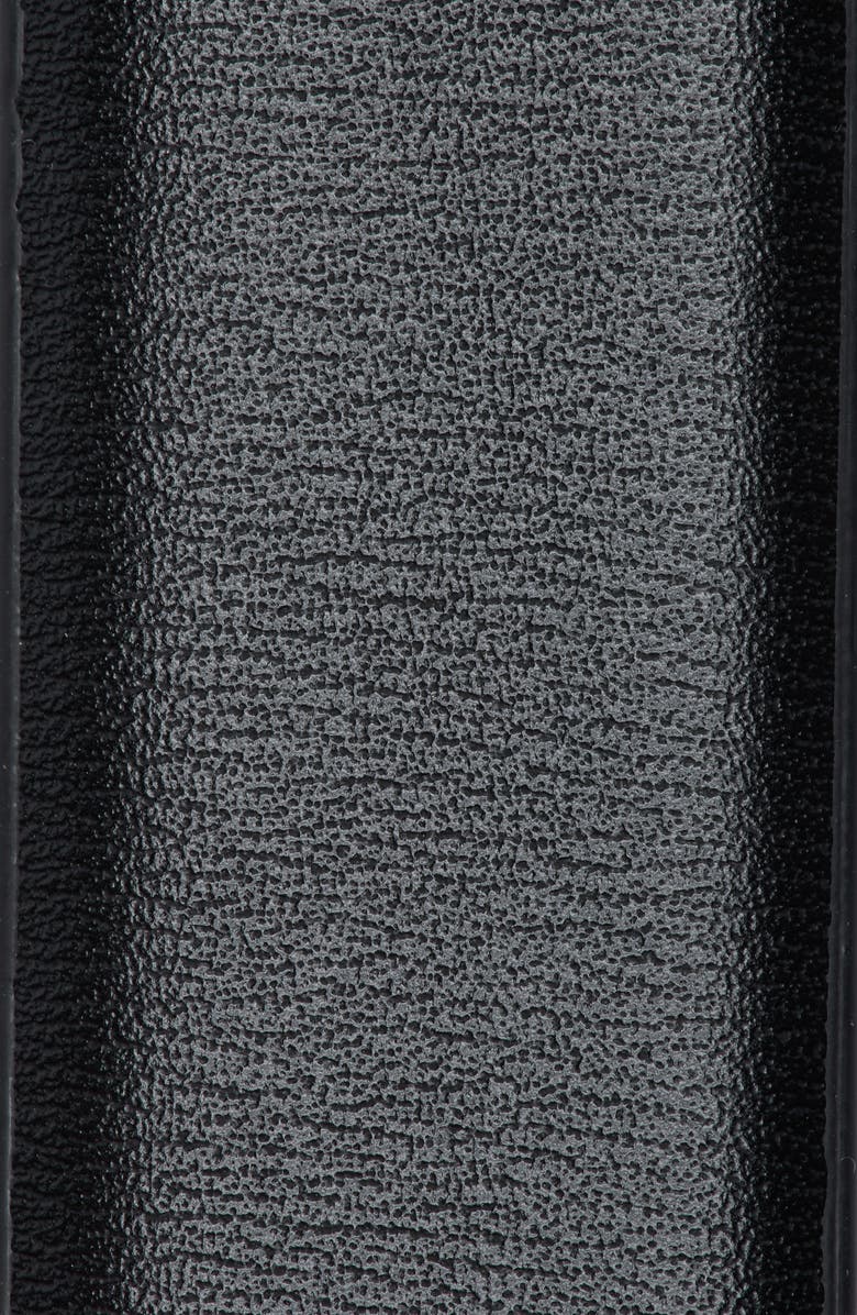 Steve Madden Two-Tone Buckle Textured Faux Leather Belt, Alternate, color, Black