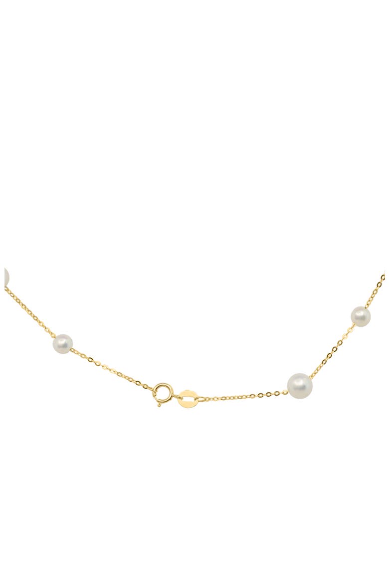 Freshwater Pearl Station Necklace, Alternate, color, WHITE
