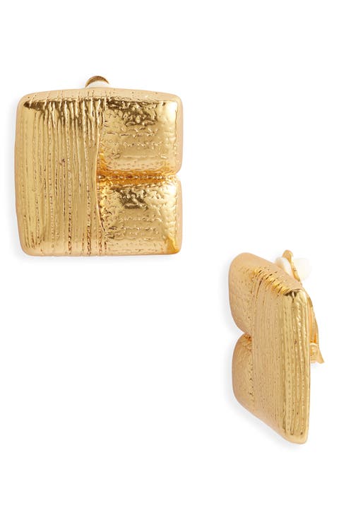 Brushed Textured Stud Earrings