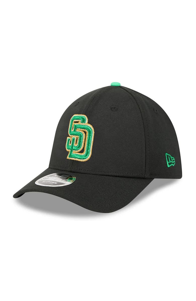New Era Men's New Era  Black San Diego Padres 2026 St. Patrick's Day 39THIRTY Flex Hat, Main, color, Black