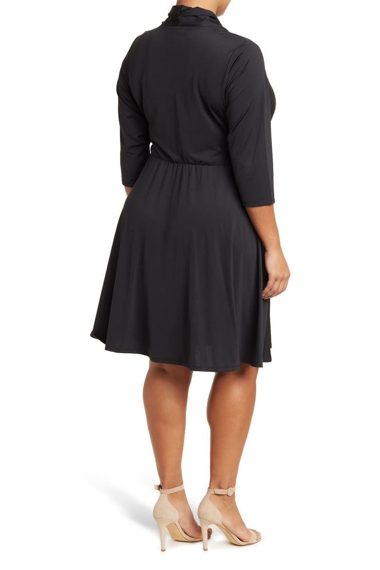 Prescott Three-Quarter Sleeve Dress, Alternate, color, BLACK