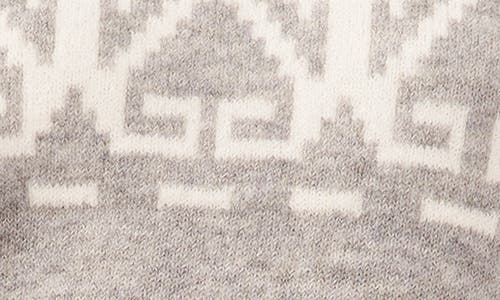 Cece Fair Isle Turtleneck Sweater In Gray